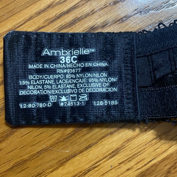 Ambrielle Myatique black & tan sheer stripe EXTREME Push up bra size 36C - Picture 8 of 8